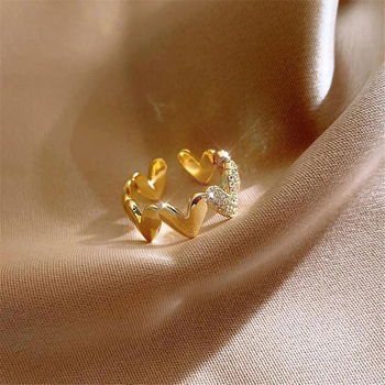 Pārrobežu karstā izpārdošana, izsmalcināts, vienkāršs, mīlīgs gredzens, nišas dizains, uzlabots japāņu stils, viegls, grezns rādītājpirksta atvēršanas gredzens