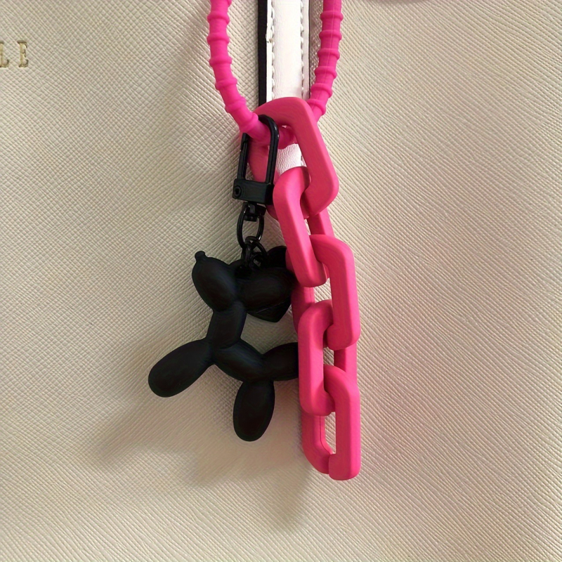 Õhupalliga koera võtmehoidja armas multifilmikoera võtmehoidja - silikoonist õhupalliga kutsika ripats autovõtmele