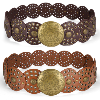 „Shein Temu“ retro stiliaus moteriškas diržas su kryžminiu iškirpimu, sujungiamas su „Air Eye“ logotipu, personalizuotas senovinio stiliaus diržas