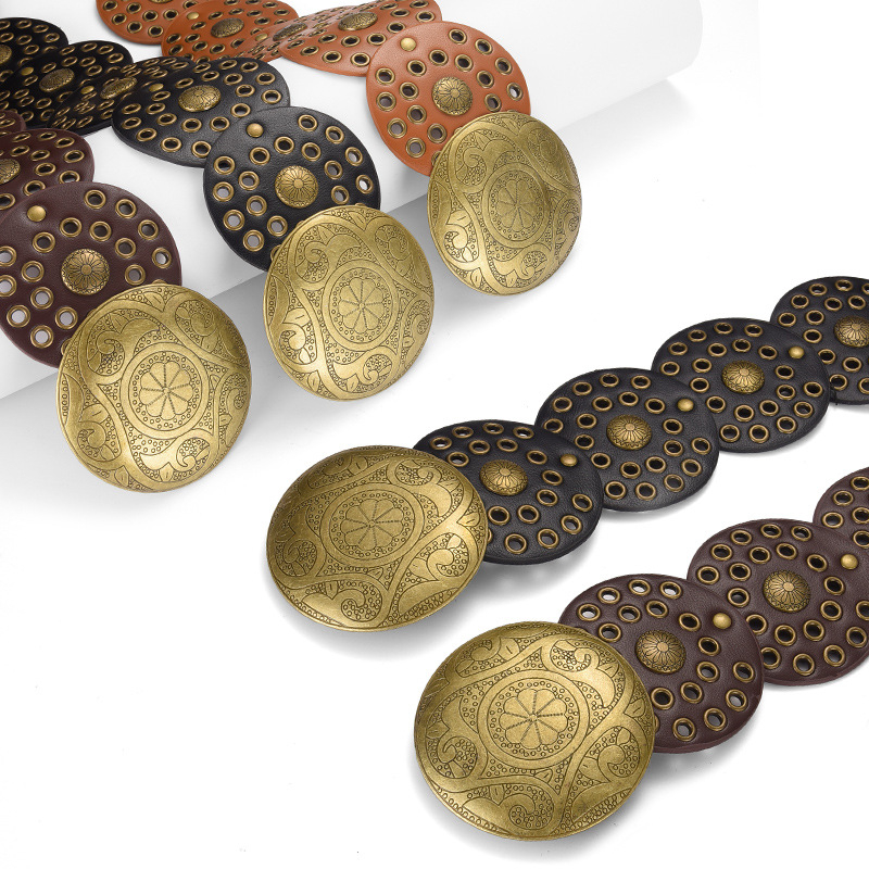 „Shein Temu“ retro stiliaus moteriškas diržas su kryžminiu iškirpimu, sujungiamas su „Air Eye“ logotipu, personalizuotas senovinio stiliaus diržas