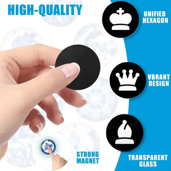 20-tükiline ülikond 25 mm klaasist male fikseeritud pandlaga ümmargune vastupidav isetegemise külmkapi kleebis külmkapi tahvlile