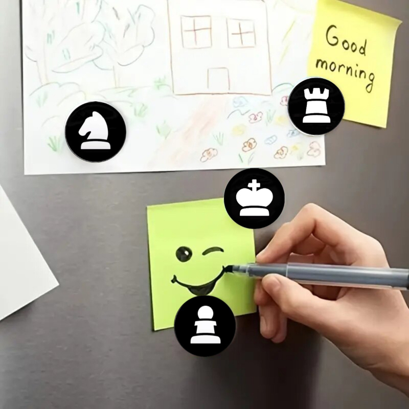 20-tükiline ülikond 25 mm klaasist male fikseeritud pandlaga ümmargune vastupidav isetegemise külmkapi kleebis külmkapi tahvlile