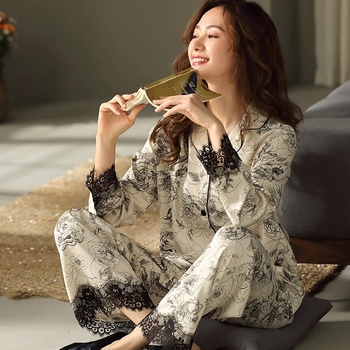 Διασυνοριακές Άνοιξη και Καλοκαίρι Νέες Κινέζικες Πιτζάμες Εθνικού Στυλ Δύο Τεμαχίων Κομψές Γυναικείες Casual Άνετες Ρούχα για το Σπίτι Χονδρική