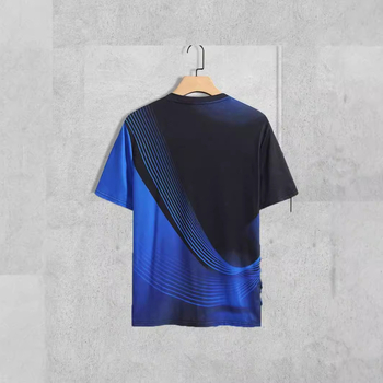 Μόδα 3D τεχνολογία ψηφιακή εκτύπωση καλοκαίρι σε απόθεμα ανδρικό μπλουζάκι με χαλαρούς ώμους άμεσο χονδρικό εμπόριο εξωτερικού διασυνοριακό