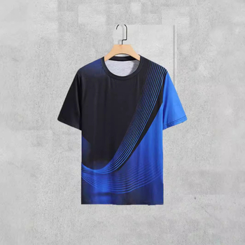Μόδα 3D τεχνολογία ψηφιακή εκτύπωση καλοκαίρι σε απόθεμα ανδρικό μπλουζάκι με χαλαρούς ώμους άμεσο χονδρικό εμπόριο εξωτερικού διασυνοριακό