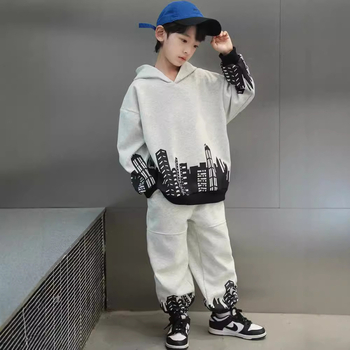 Σετ Φούτερ με Κουκούλα για Φθινόπωρο και Αθλητισμό για Αγόρια 2025, Νέο Στυλ για Μεγαλύτερα Παιδιά, Άνοιξη και Φθινόπωρο, Κομψή και Δροσερό Ρούχο για Αγόρια