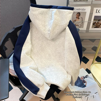 Nacionalna trendi šik hongkonška stilska kreativna majica s kapuljačom za muškarce i žene, jesenska i zimska flis podstavljena jakna u američkom stilu, retro, u boji