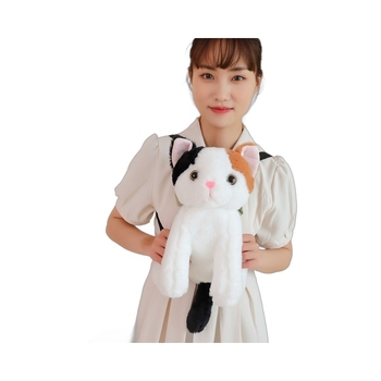 Uus Xiaohua kass kolme lillega kassi seljakott lemmiklooma kassi seljakott tüdrukule südamekujuline dekoratiivne plush nukukott