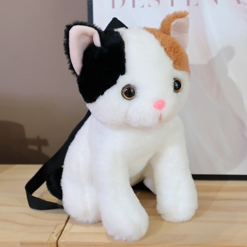 Uus Xiaohua kass kolme lillega kassi seljakott lemmiklooma kassi seljakott tüdrukule südamekujuline dekoratiivne plush nukukott