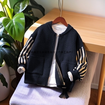 Novi kardigan za dječake Novi dječji pleteni kaput Velika dječja proljetna i jesenska dječja osnovna majica