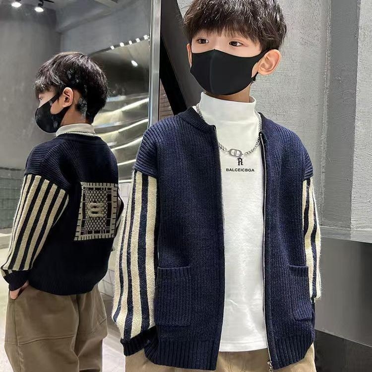 Novi kardigan za dječake Novi dječji pleteni kaput Velika dječja proljetna i jesenska dječja osnovna majica