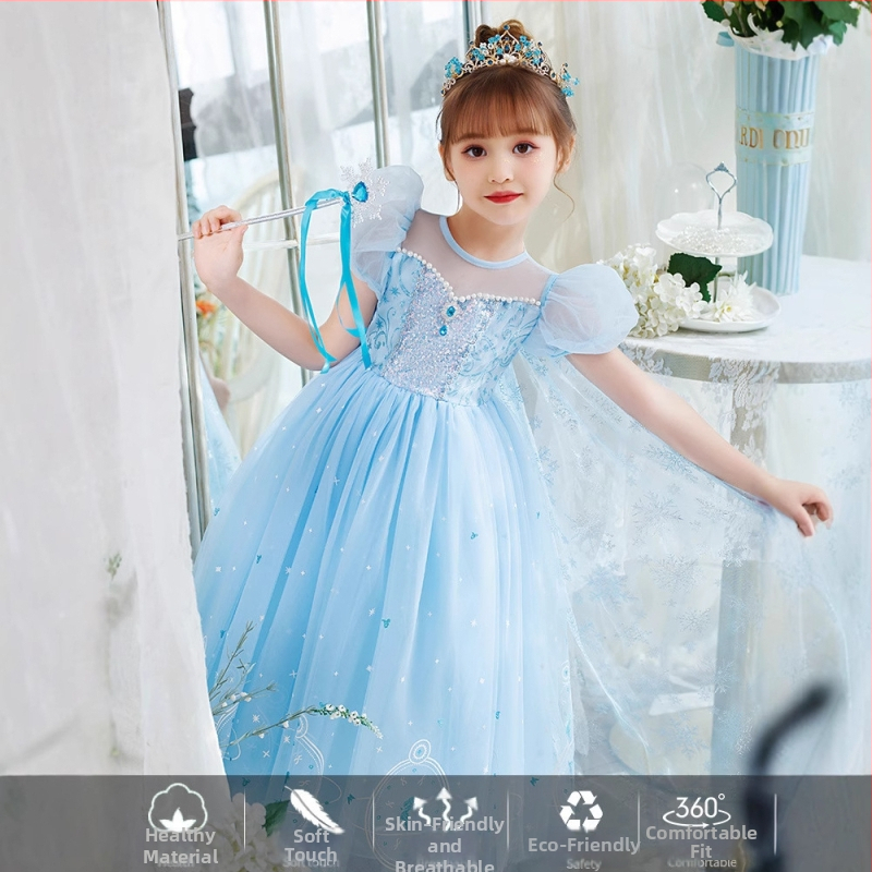 Letné žiarivé šaty princeznej Aisha Detské narodeninové šaty Šaty Aisha Dievčenské šaty Aisha
