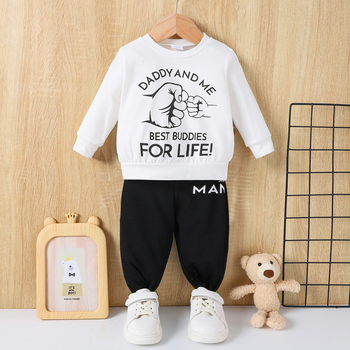 Αθλητικό κοστούμι αναψυχής κινουμένων σχεδίων Άνοιξη και Φθινόπωρο Ταξιδιωτική σεζόν Βρεφικό φούτερ με φόρμα για αγόρια που τρέχουν σετ δύο τεμαχίων