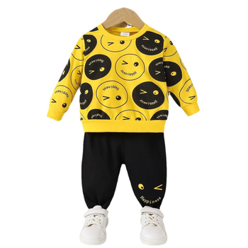 Αθλητικό κοστούμι αναψυχής κινουμένων σχεδίων Άνοιξη και Φθινόπωρο Ταξιδιωτική σεζόν Βρεφικό φούτερ με φόρμα για αγόρια που τρέχουν σετ δύο τεμαχίων