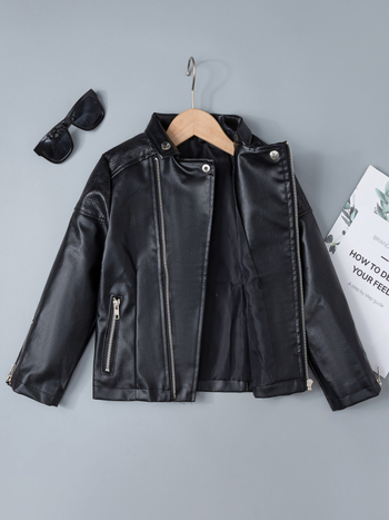 Dječja odjeća, motociklistički kožni kaput, dječji kaput 2023. Proljeće i jesen, novi korejski dječji kožni jakni u zapadnjačkom stilu