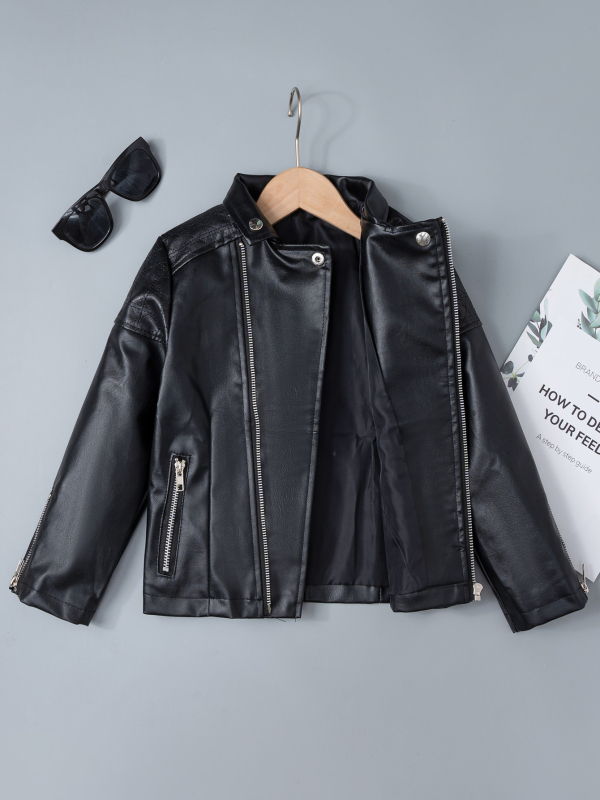 Dječja odjeća, motociklistički kožni kaput, dječji kaput 2023. Proljeće i jesen, novi korejski dječji kožni jakni u zapadnjačkom stilu