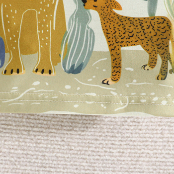 Cross-Border Supply—Καλοκαιρινό σετ δύο τεμαχίων για αγόρια με χαριτωμένο animal print + μονόχρωμο σορτς Dropshipping