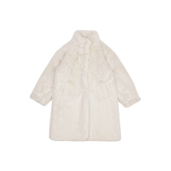 Νέα, παχιά και ζεστά παιδικά πανωφόρια από απομίμηση βελούδου βιζόν για κορίτσια, όρθια γιακάς με βελούδο, ανθεκτικά στο κρύο, μακριά πανωφόρια