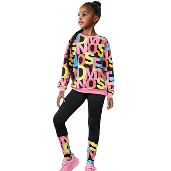 Φούτερ & Κολάν για Κορίτσια με Σχέδιο Γράμματος και Στρογγυλή Λαιμόκοψη, Διασυνοριακές Εξαγωγές, Casual Κοστούμι