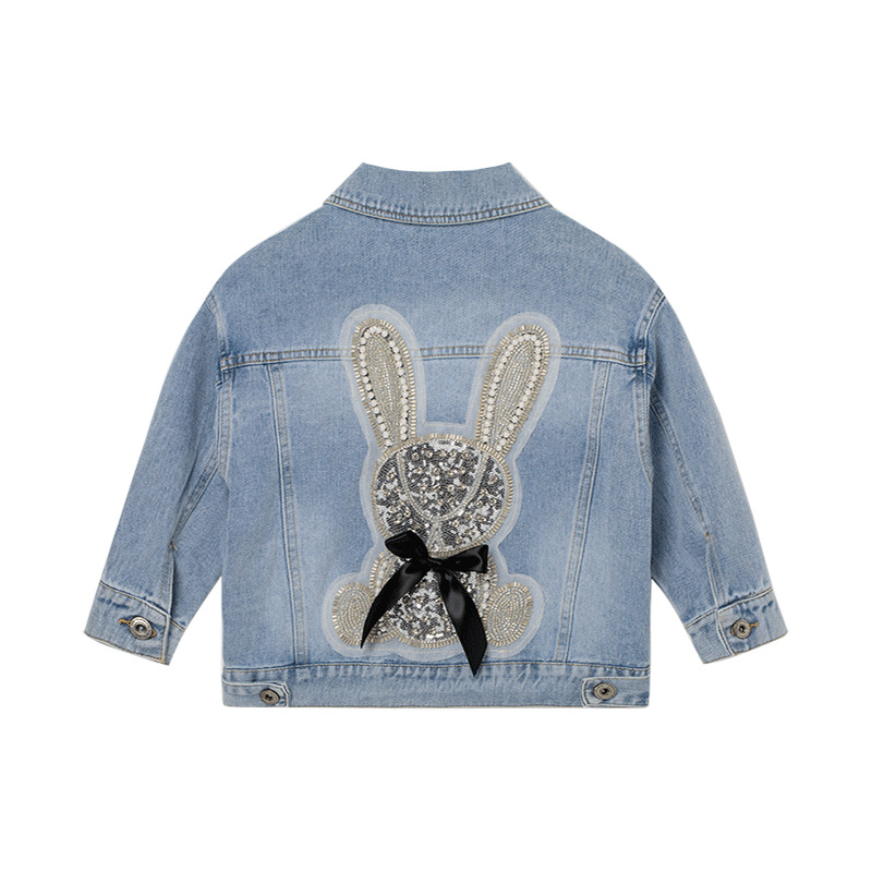 Džinsiniai palaidinės mergaitėms pavasario ir rudens vaikiški palaidinės kūdikiams mergaitėms pavasario drabužiai lengviausi deriniai vaikiški drabužiai urmu 2023 m. naujas pavasaris