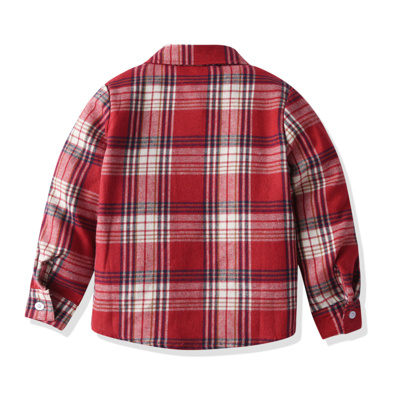 Jesenska dvodijelna karirana košulja s dugim rukavima i tregerima za dječake, odijelo za dječji rođendan, banket, gospodska haljina