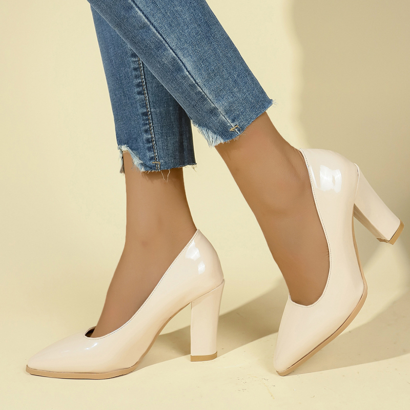 Ženske cipele s plitkim ustima, debelom petom, za mršavljenje, preko granice, velike veličine 43, ženske cipele 2024., korejska verzija, udobne ležerne cipele