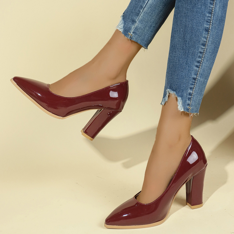 Ženske cipele s plitkim ustima, debelom petom, za mršavljenje, preko granice, velike veličine 43, ženske cipele 2024., korejska verzija, udobne ležerne cipele