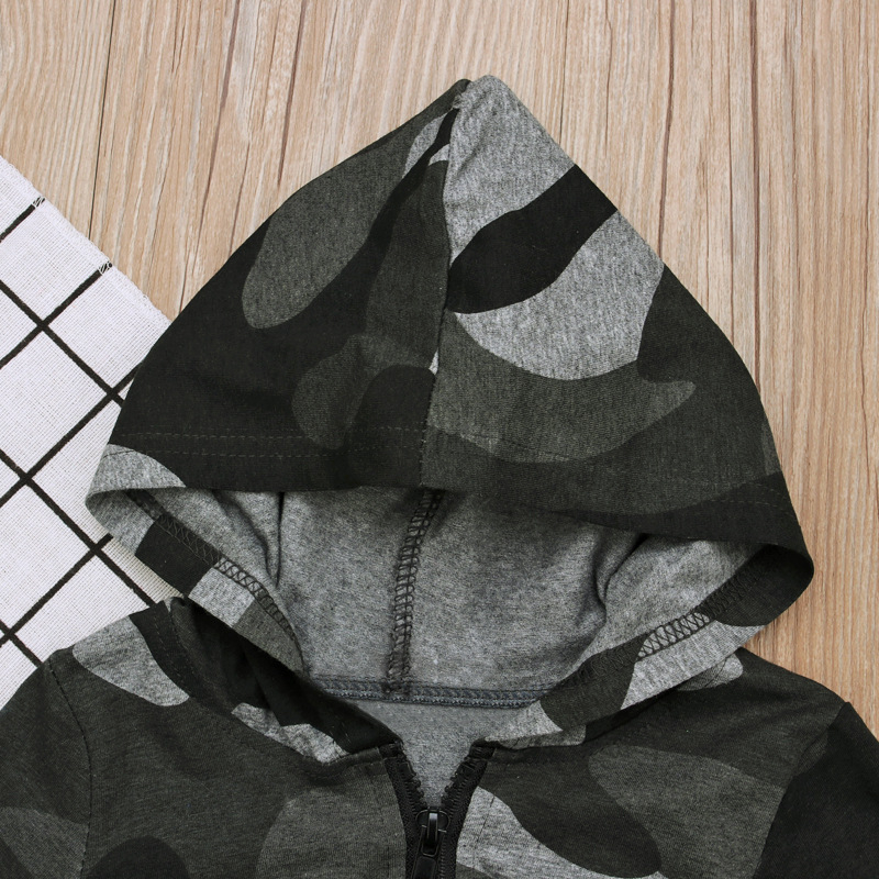 Dječji europski i američki proljetni i jesenski maskirni kombinezon s dugim rukavima i kapuljačom, odjeća za planinarenje, Harbin odjeća, dječja odjeća