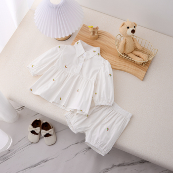Proljetno odijelo za djevojčice 2025. Pamučna odjeća za bebe, odijelo od 1 do 2 komada, komplet u zapadnjačkom stilu