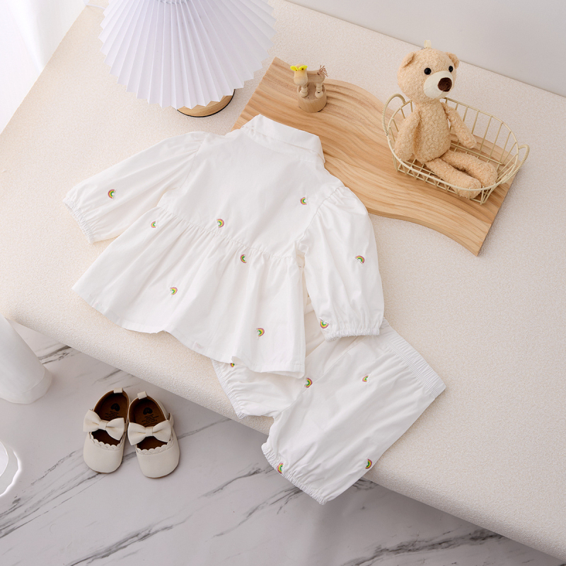 Proljetno odijelo za djevojčice 2025. Pamučna odjeća za bebe, odijelo od 1 do 2 komada, komplet u zapadnjačkom stilu