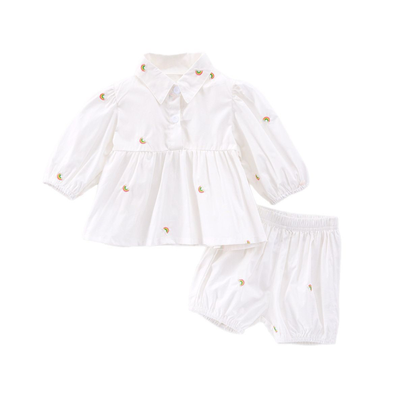 Proljetno odijelo za djevojčice 2025. Pamučna odjeća za bebe, odijelo od 1 do 2 komada, komplet u zapadnjačkom stilu