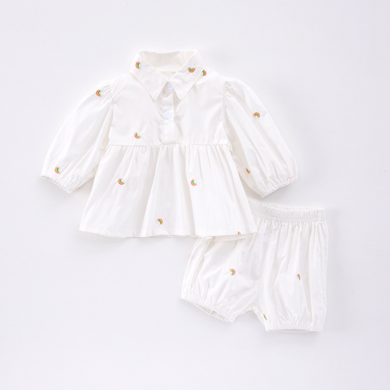 Proljetno odijelo za djevojčice 2025. Pamučna odjeća za bebe, odijelo od 1 do 2 komada, komplet u zapadnjačkom stilu