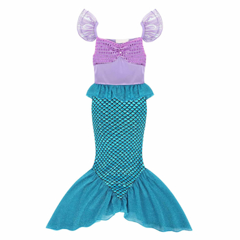 Φούστα Γοργόνας με Πούλιες, Παιδικό Φόρεμα Φωτογραφίας για Κορίτσια 3-10 Ετών, Παραθαλάσσιο, Φούστα Πριγκίπισσας, Τιράντες, Ψαροκόκαλο