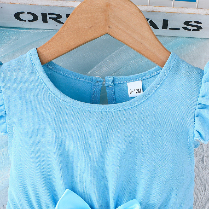 Cezhraničné európske a americké letné valentínske šaty s okrúhlym výstrihom a skladanou sukňou na rok 2025