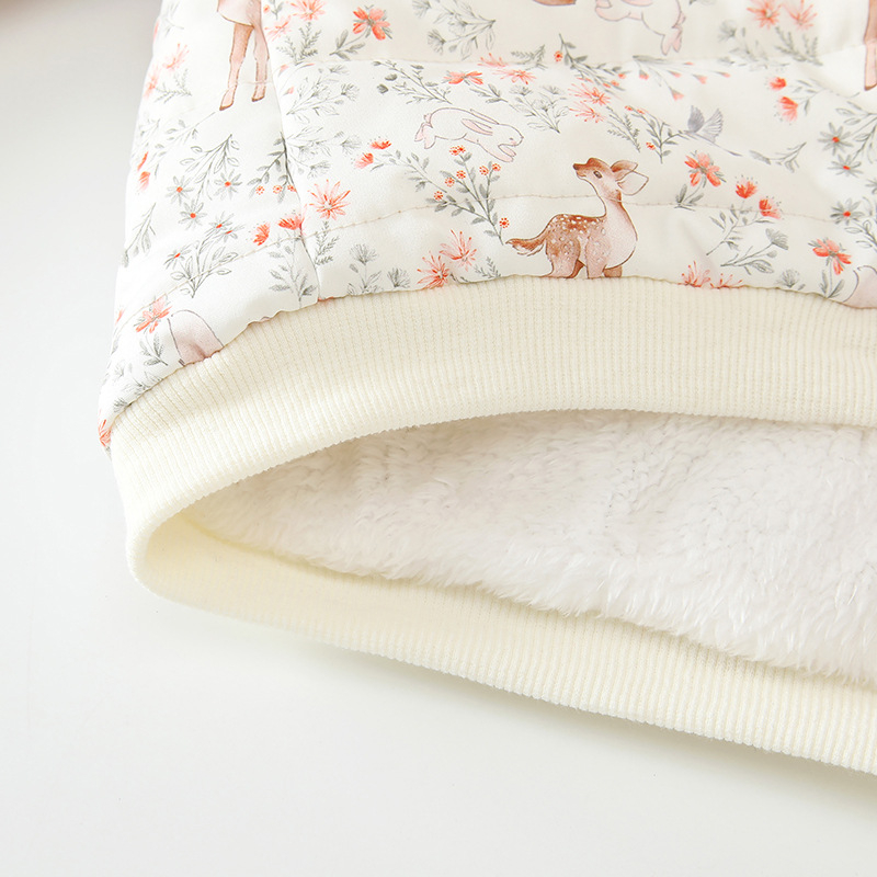 Detský jesenný a zimný kabát s flísovou podšívkou, teplý štýl jeleňov pre chlapcov a dievčatá, odchádzajúci ležérny vetruodolný kabát s kapucňou pre deti