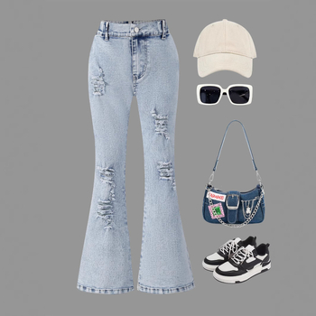 Mergaičių pasienio stiliaus tamprios džinsinės kelnės su mikroragu, skirtos įvairioms progoms, skirtos užsienio prekybai, skirtos Europos ir Amerikos mergaičių kelnėms.