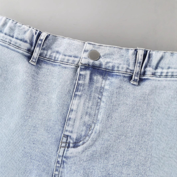 Παντελόνι τζιν με μικρο-κέρατο για κορίτσια, με ελαστικές τρύπες, μόδα, όλα τα χρώματα, καθημερινό, εξωτερικό εμπόριο, ευρωπαϊκό και αμερικανικό παντελόνι για κορίτσια