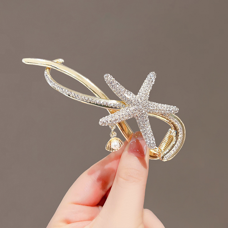 Kalnų krištolas su varlės sagtimi ir pasukamu segtuku, plaukų segtukas, 2024 m. naujas, nugaroje tvirtinamas galvos apdangalas, aukščiausios klasės, vieno žodžio segtukas, segtukas su griebtuvu