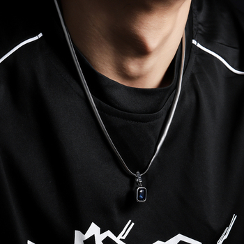 Κολιέ με κόσμημα για άνδρες, τιτάνιο ατσάλι, άχρωμο, ελαφρύ, πολυτελές στυλ, υψηλής ποιότητας, αλυσίδα με κόκαλο φιδιού, αξεσουάρ, γυναικεία κοσμήματα σε ασορτί στυλ