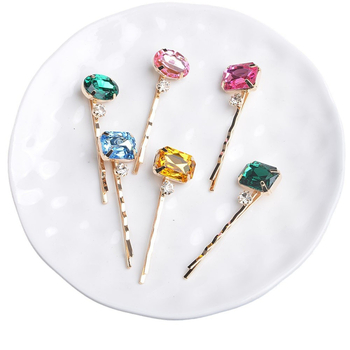 Tarpvalstybinis, karštai parduodamas retro stiliaus spalvotas deimantinis segtukas, saldus, paprastas, rankinis deimantinis plaukų segtukas, 6 vnt., kostiumo rinkinys