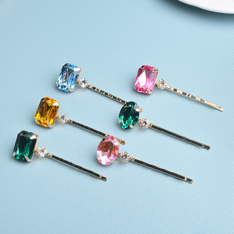 Tarpvalstybinis, karštai parduodamas retro stiliaus spalvotas deimantinis segtukas, saldus, paprastas, rankinis deimantinis plaukų segtukas, 6 vnt., kostiumo rinkinys