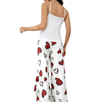 Ευρωπαϊκό και Αμερικανικό Μακρύ Παντελόνι σετ πιτζάμες για χαλάρωση, γυναικείο παντελόνι ύπνου, καλοκαιρινό, άνετο, ψηλόμεσο, χαλαρό, αναπνεύσιμο, άνετο