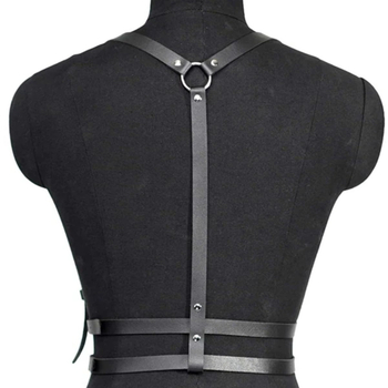 Modes skatuves izrādes melna siksna sieviešu pieaugušajiem PU ādas cieši pieguļoša plecu siksna dekorācija Eiropas un Amerikas daudzpusīga dekorācija