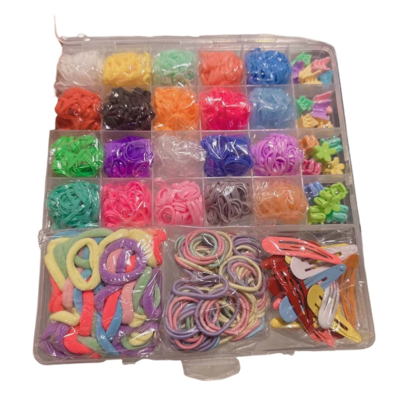 Jednorazový detský gumený opaskový oblek, cezhraničný horúci výpredaj, farebný vlasový krúžok, kombinovaný oblek, detská vlasová kravata, pokrývka hlavy