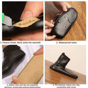 Täiskasvanute soojad sokid meestele ja naistele, talveks paksendatud kootud libisemiskindlad kõrge toruga sokid, veekindlad sisesokid