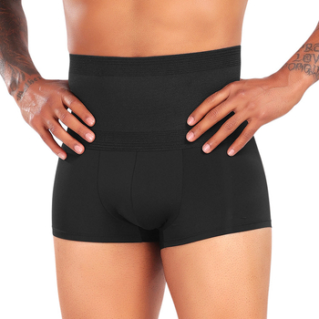 Vyriški kvėpuojantys, aukštu juosmeniu, plastikiniai, aptempti šortai su bokserinėmis kelnaitėmis A590