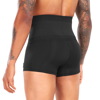 Vyriški kvėpuojantys, aukštu juosmeniu, plastikiniai, aptempti šortai su bokserinėmis kelnaitėmis A590