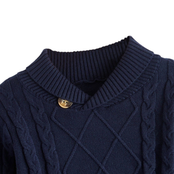 Άμεσες πωλήσεις εργοστασίου για αγόρια Φθινόπωρο και Χειμώνας Νέα βρετανικά ρετρό καθαρά χρώματα ζεστά πλεκτά παιδικά πλεκτά πουλόβερ με κάτω μέρος