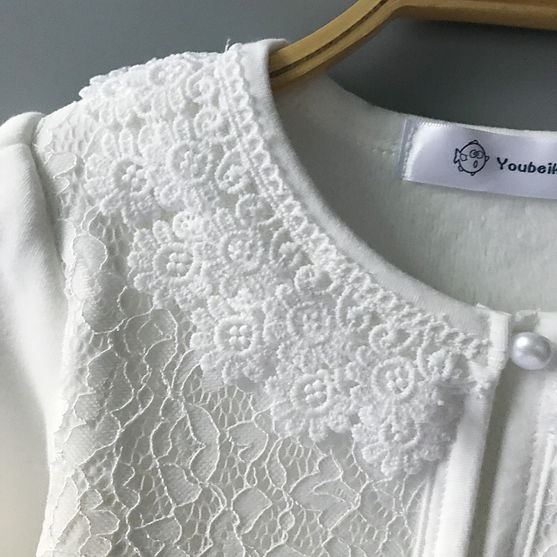 Rudens un ziemas sabiezināts bērnu apmetnis samta silts meiteņu šalle princeses kardiganja jaka puķu meitenes šalle