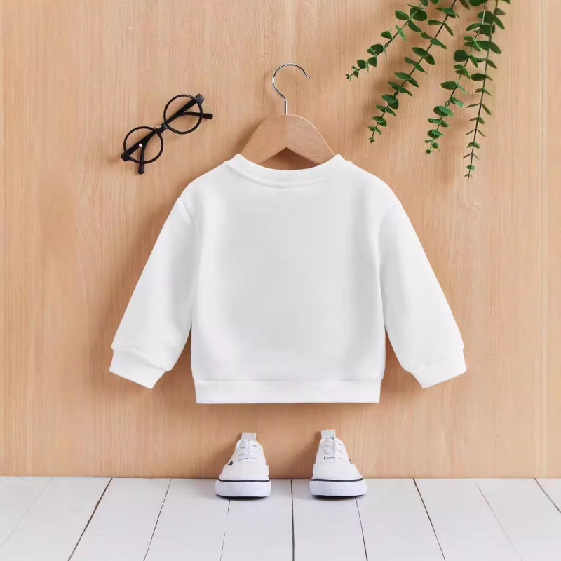 Трансграничен специален за европейска и американска външна търговия тенденция буквен печат дълъг ръкав момче пуловер с кръгло деколте лято нови детски дрехи